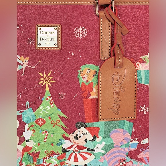 SALE - Dooney & Bourke Disney Parks Disney Christmas Holiday Large Tote Bag - Picture 8 of 15